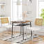 Chaise d'appoint rembourrée Crumley avec dossier en rotin et structure en acier-302628386-321937466