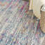 Tapis abstrait rose / bleu / orange / ivoire Abbate-1755712696