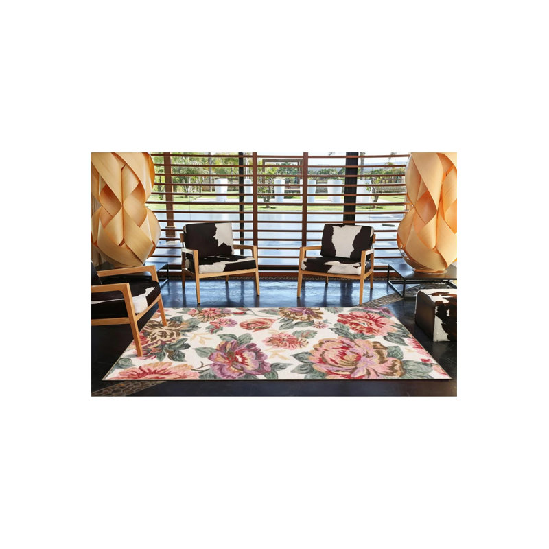 Tapis lavable tissé peint pastel, Tapis de couloir 2 pi 6 po x 6 pi 7 po