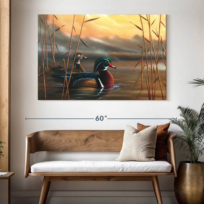 Brampt Wood Ducks, H 34 po x l 51 po