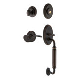 Nostalgic Warehouse Classic Plate C Grip Handleset with Single Cylinder Deadbolt and Manor Lever