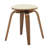 Hoxha Leather Round Dining Stool with Poplar Wood Legs and Swivel-1706171482