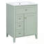 Meuble-lavabo avec lavabo, 3 tiroirs, 1 armoire et tablette réglable-2059834017