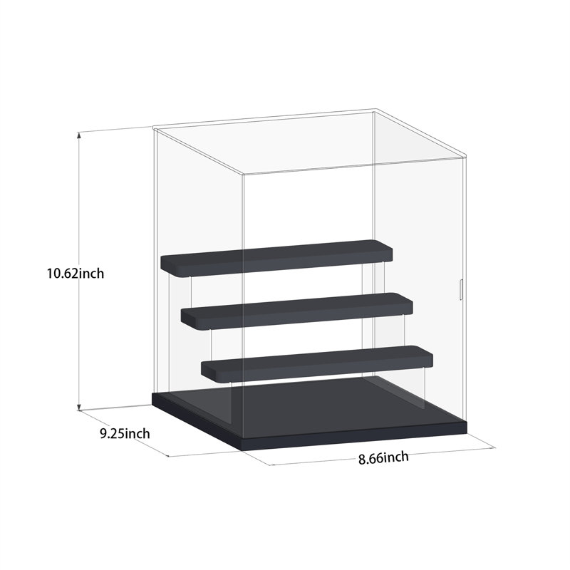 Acrylic Display Box, 10.62" H x 9.25" W x 8.66" D