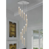 Luminaire suspendu DEL en cristal 12 lumières Dylana