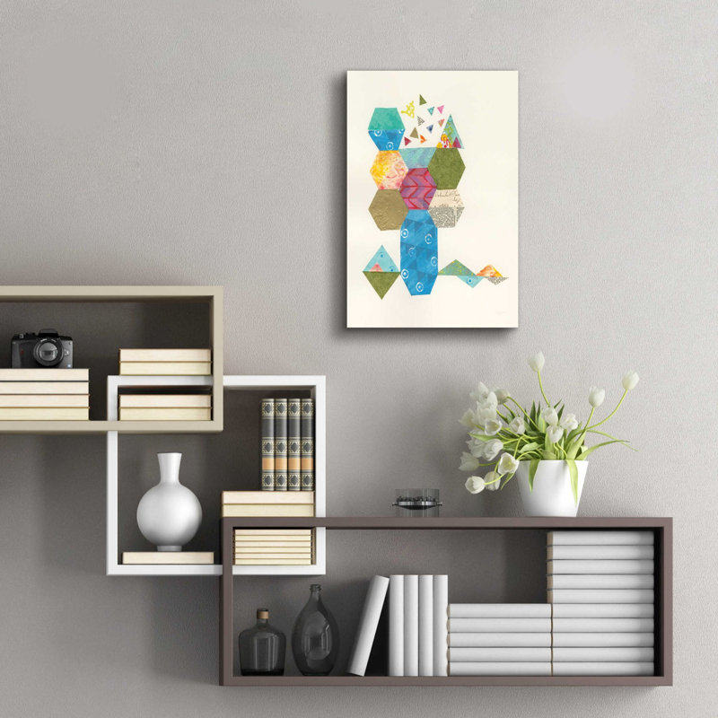 «Modern Abstract Design I» par Courtney Prahl, art mural en verre acrylique, H 24 po x l 16 po x P 0,2 po