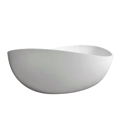 63" Premium Solid Surface Deep Soaking Bathtub