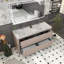 Meuble-lavabo double 59 po avec plateau en acrylique Cabazon-1301732890