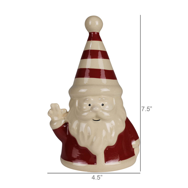 Père Noël rayé, céramique