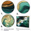 «Abstract Green and Gold Marble River III», art mural abstrait sur toile 5 pièces-1843510061