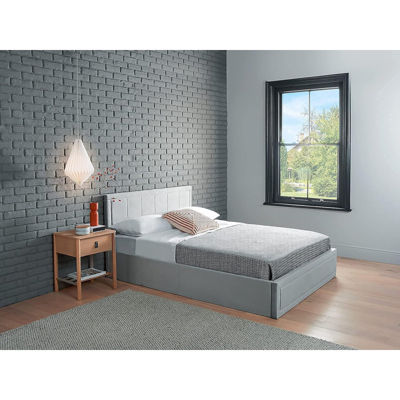 Upholstered Ottoman Storage Bed with Mattress, Double (4'6)
