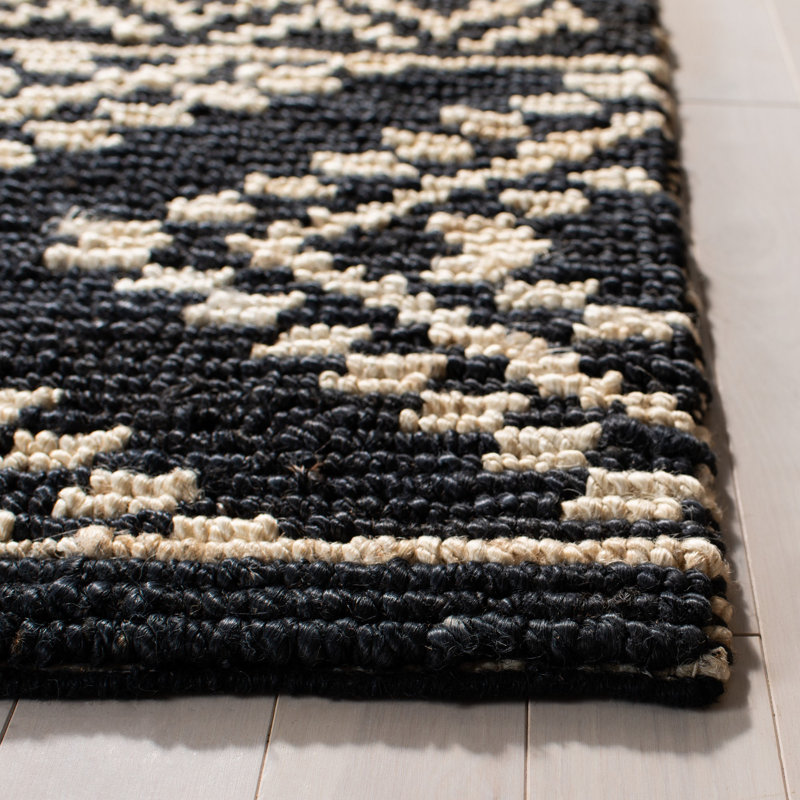Sirois Natural Fiber Hand Woven Jute Geometric Rug, Runner 2'3" x 8'