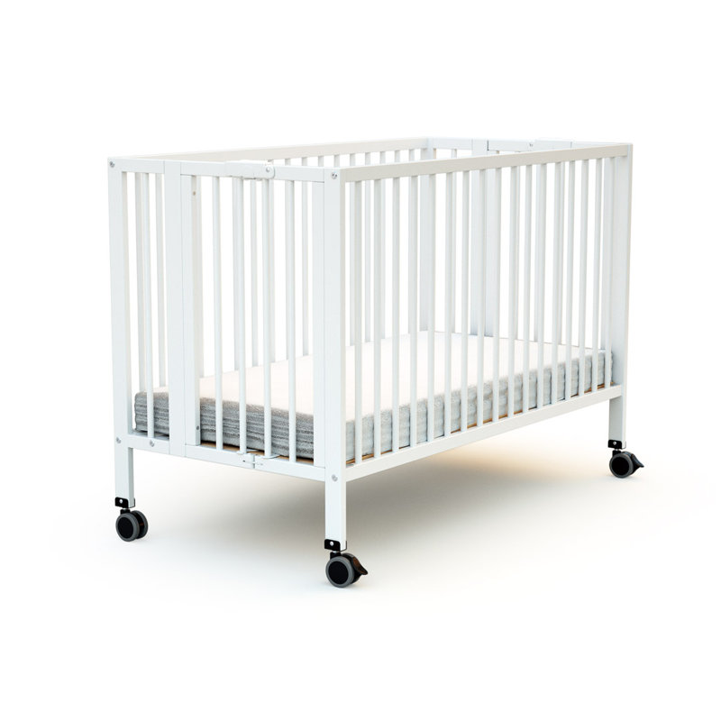 Folk Cot Bed, White