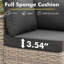 Canapé modulaire d'extérieur pour 2 personnes avec coussins et table basse à DEL, ensemble de patio en osier toutes saisons-255001546