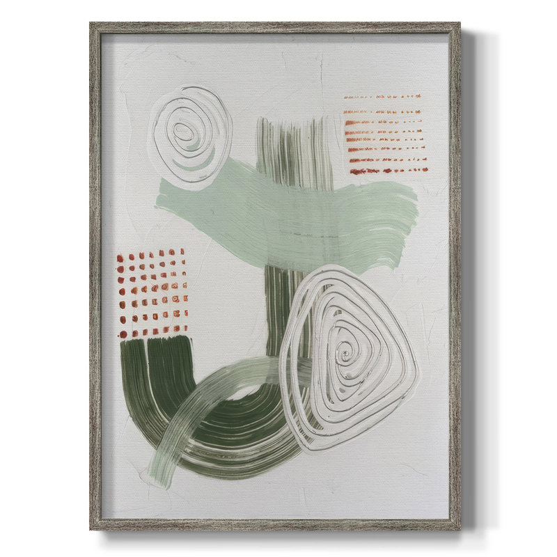 Impression encadrée Jade Rhythme II - bois massif, H 15 po x l 12 po