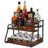 Liquor Bottle Display Shelf, Coffee Syrup Rack Organizer,Syrup Bottle Holder Stand, 3-Tier Syrup Rack For Countertop Or Tabletop Decor
