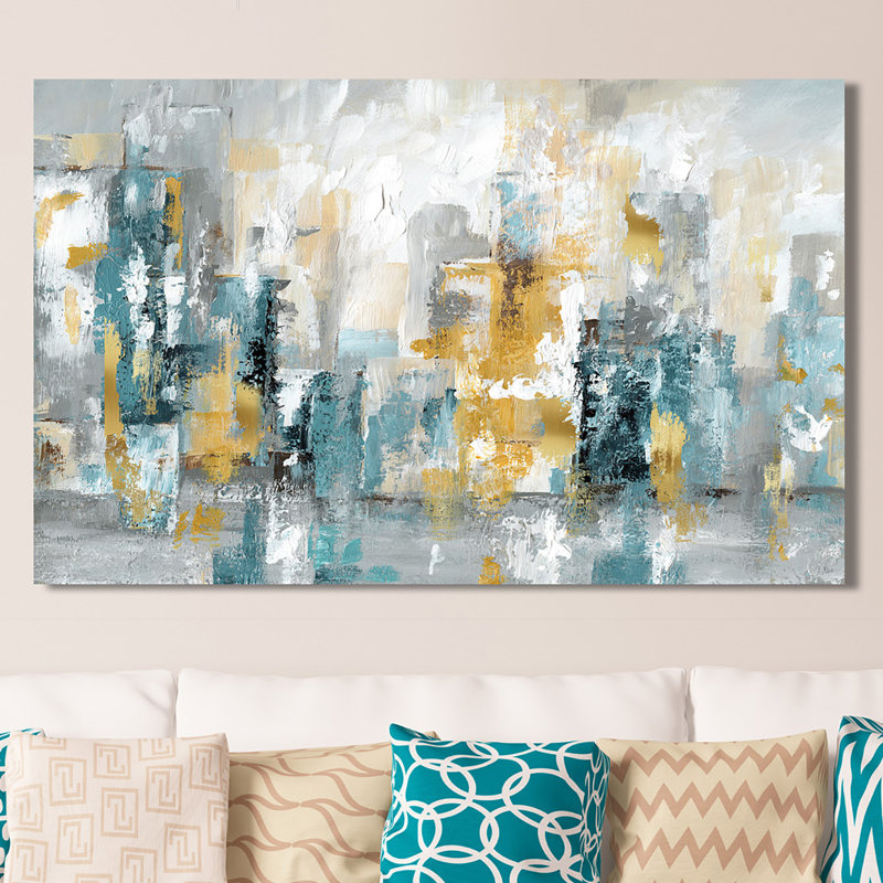« city views ii », reproduction d’art sur toile tendue, H 18 po x l 30 po
