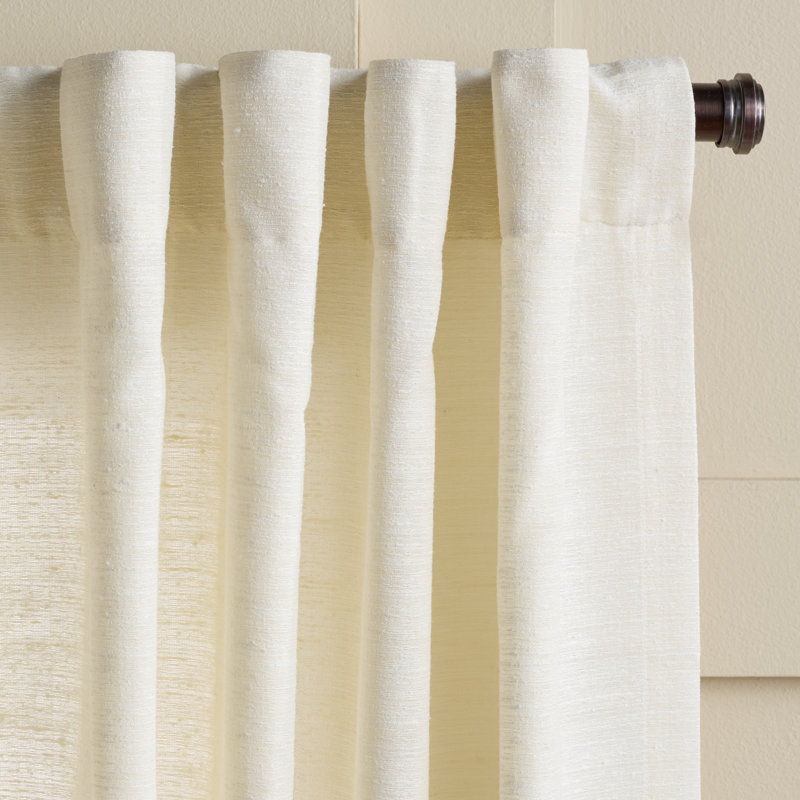 Panneaux de fenêtre Capri, L 52 po x L 84 po, Blanc cassé