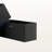 Ikeda 2-Piece Foldable Fabric Basket Set in Black, 9.94'' H X 22.89'' W X 10.03'' D-852125351-852125371