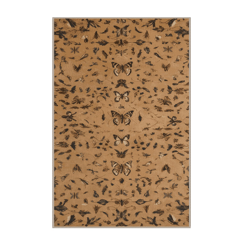 Tapis brun français lavable à la machine, Tapis de couloir 2 pi x 4 pi