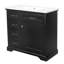 Meuble-lavabo autoportant de 36 po, 4 tiroirs, porte à fermeture en douceur, lavabo en céramique, robinet pré-percé, meuble-lavabo peint noir pour salle de bain, 1 salle de bain intégrée