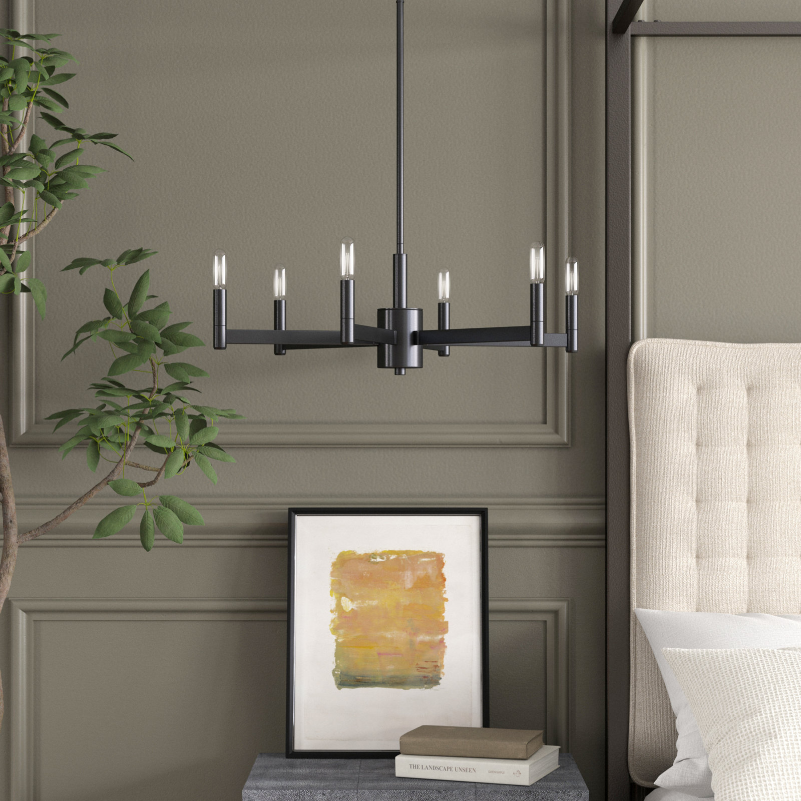 Tuscany Chandelier, Black,  9.25'' H X 35.5'' W X 35.5'' D