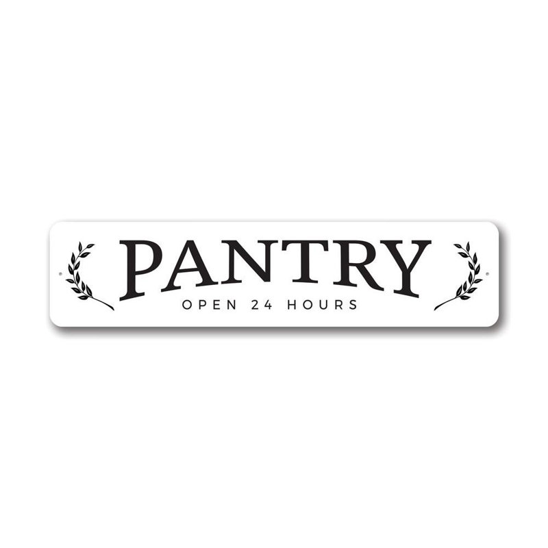 Plaque en aluminium Pantry, H 6 po x l 24 po x P 0,06 po