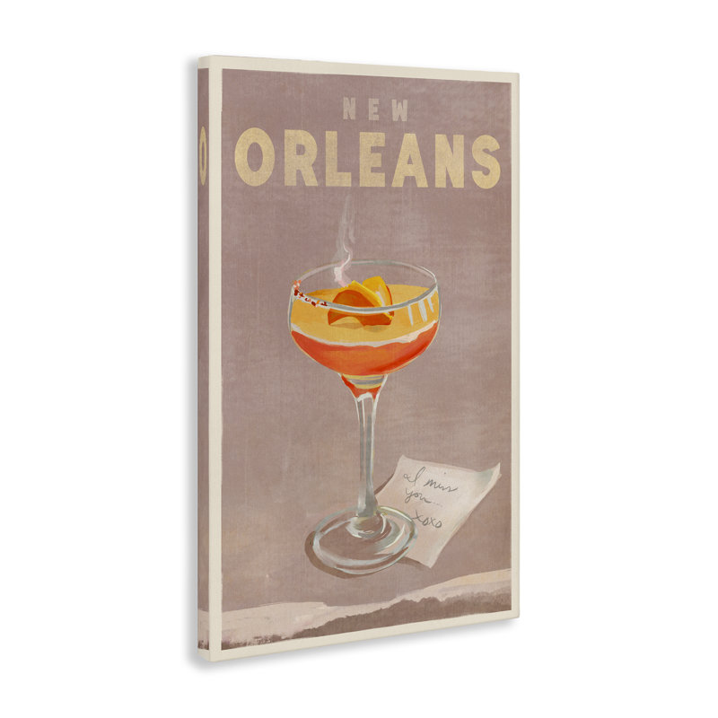 «New Orleans Cocktail» par The Whiskey Ginger, H 36 po x l 24 po