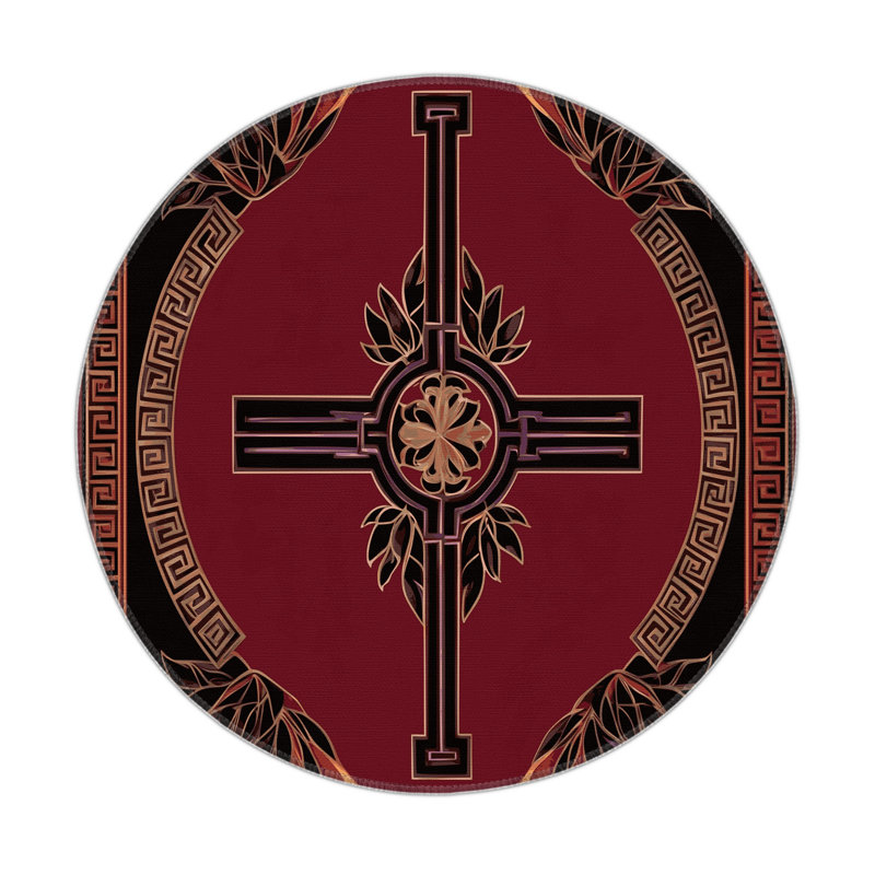 Art Deco Reverie Indoor And Outdoor Area Rug, Round 5'