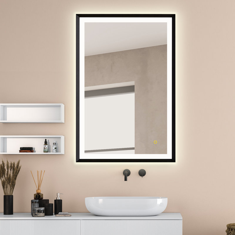 Apollo Gold Rectangular LED Vanity Mirror with Anti-Fog