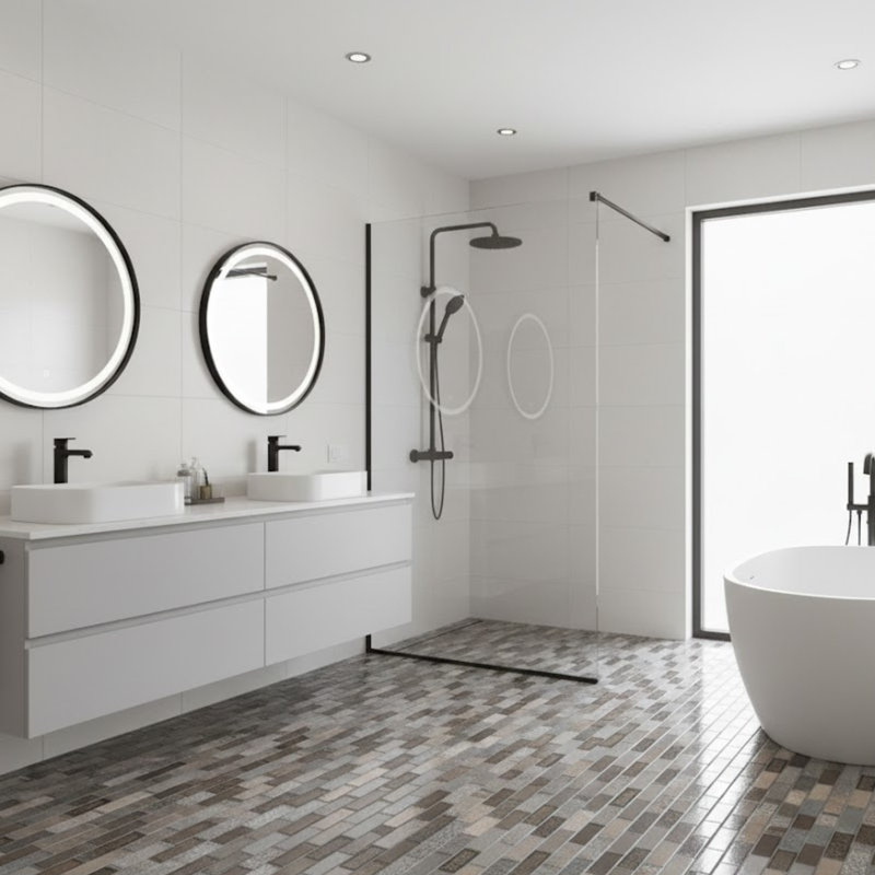 Glacier 12 in. x 12 in. Polished Stone Tile