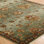 Bleu de laine noué à la main oriental Tapis décoratif/or