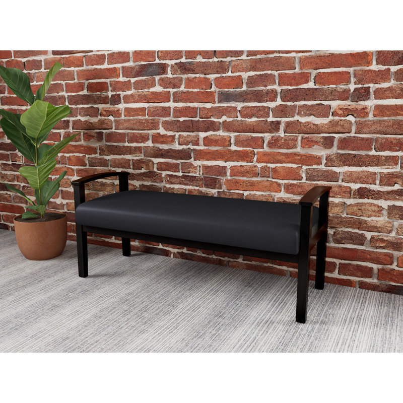 Banc en bois massif Amherst, Noir Patriot Plus, Noir