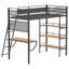 Lit mezzanine à 3 tablettes William William