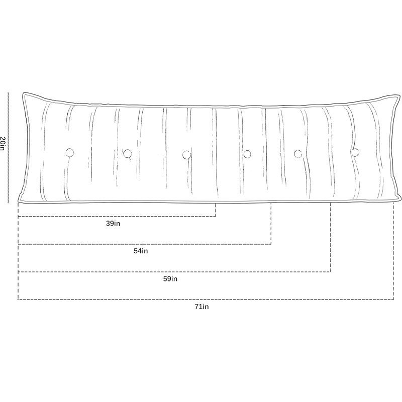 Coussin de tête de lit à dossier capitonné en velours de coton capitonné avec repose-tête et dossier, Bleu très foncé
