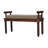 Amber Oak Leather Bench