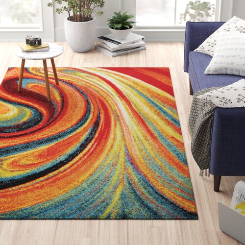 Wrought Studio Olgethorpe Abstract Rug & Reviews | Wayfair