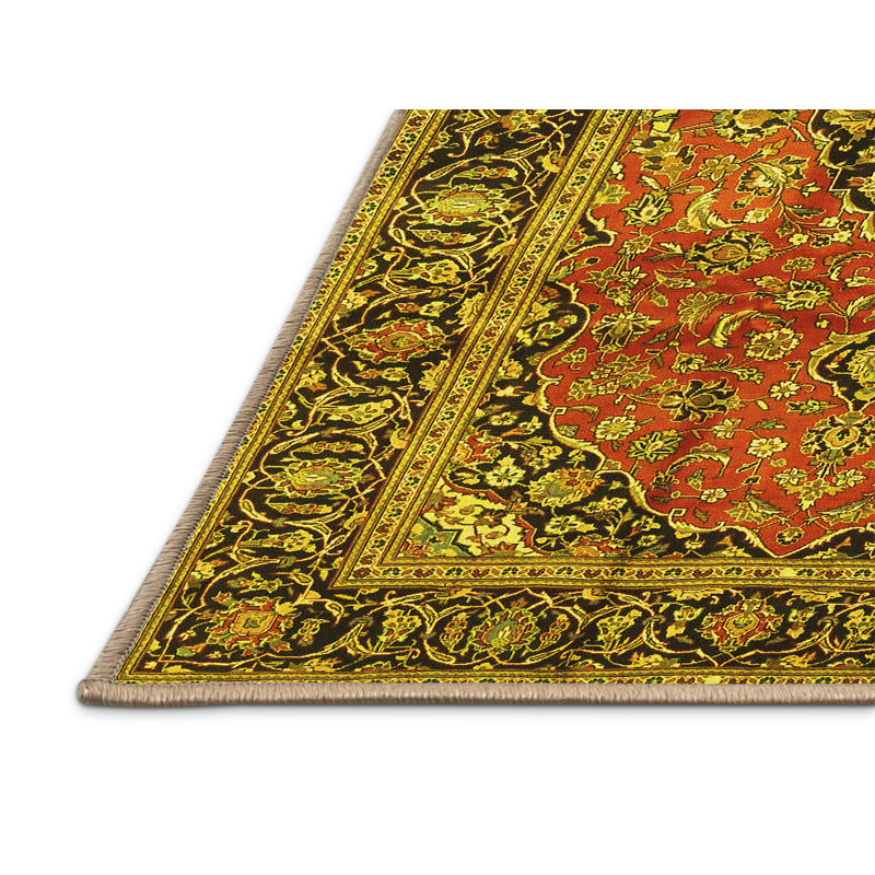 Washable Oriental Indoor Rug, Rectangle 7' x 10'