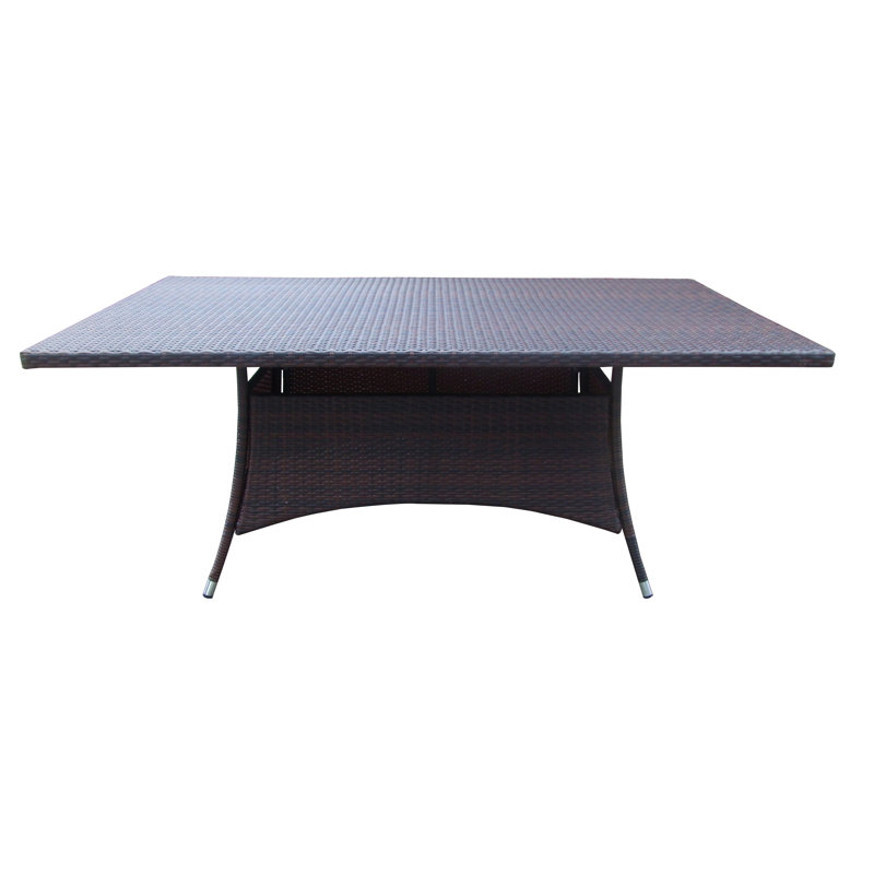 Armitage Rectangular Outdoor Dining Table , 69.25'' in. W 38'' in. D, Brown
