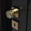 Ice Round Knob with Square Rosette