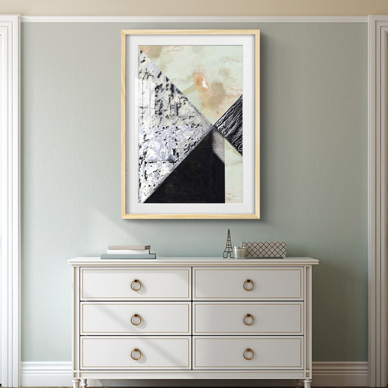 «Tiles & Texture Abstract Angles I», impression encadrée, Naturel, H 28,5 po x l 20,5 po