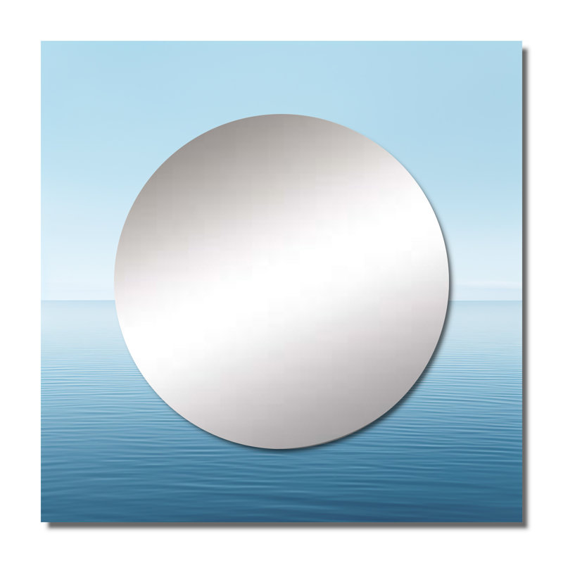 Horades - Grand miroir mural carré minimaliste pour chambre à coucher, 29 po x 29 po