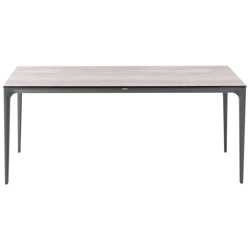 Garden Dining Table SOVARETO 180 cm 90 cm Marble Effect  Marble, Light Grey, Grey