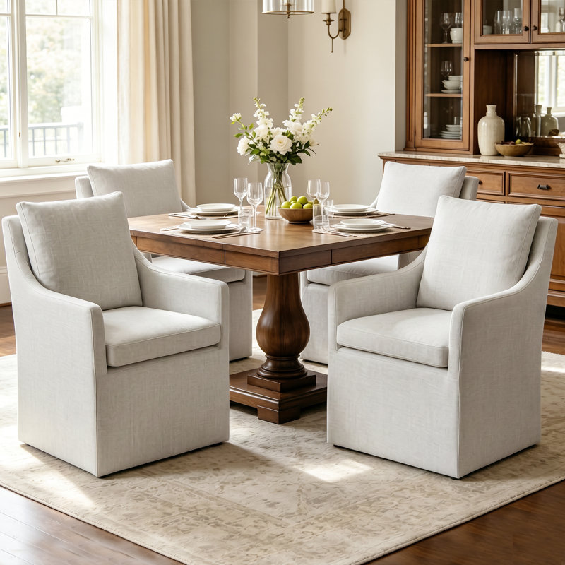 Fauteuil d'appoint pivotant en lin Modern