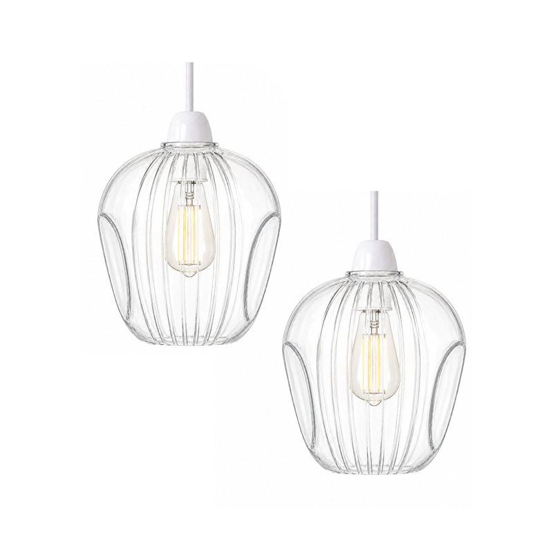 15cm H Glass Lamp Shade in Clear