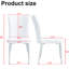 Élégantes chaises de salle à manger 2 pièces avec cuir PU blanc et pieds en métal argenté convenant à de multiples espaces de sièges au design épuré et confortable