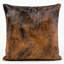 Housse de coussin décorative en cuir de vache bringé - 51 x 51 cm-134852719