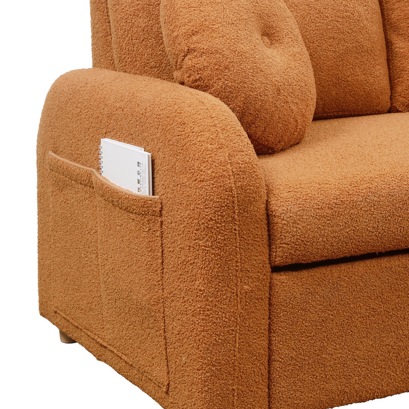 82" Sleeper Sofas Build-in USB Charging Port, Tan