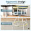 Swivel Upholstered Counter Stool with Metal Frame