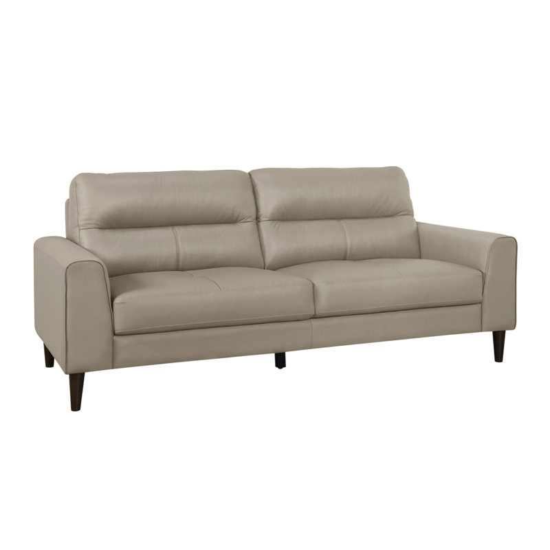 Canapé en cuir végétalien Sebiha, Beige